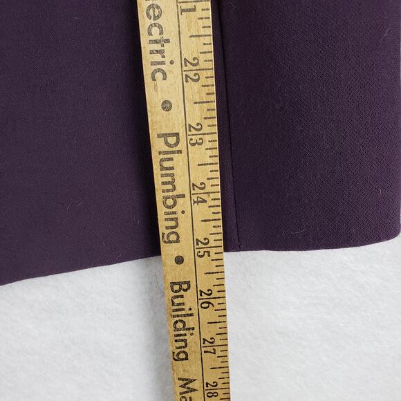 Trouve Women's XS Dark Purple Blazer Black Faux Leather Shoulder Office Gothic‎ - Picture 7 of 12